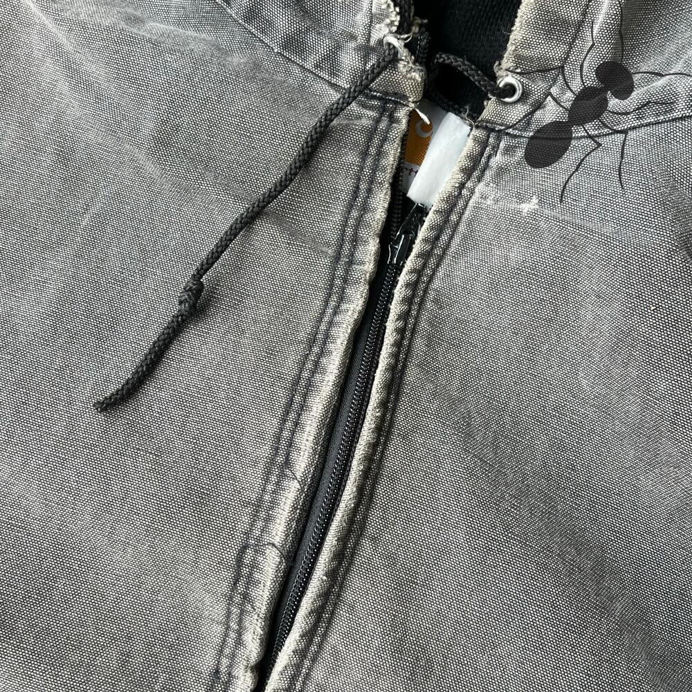 Carhartt faded black thrashed hooded work wear jacket - Picture 2 of 13
